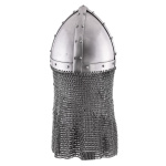 Vendelzeitlicher Spangenhelm mit Kettenbrünne, schaukampftauglich