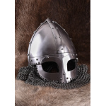 Vendelzeitlicher Spangenhelm mit Kettenbrünne, schaukampftauglich