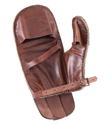 Gepolsterter Fäustling aus Leder für linke Hand