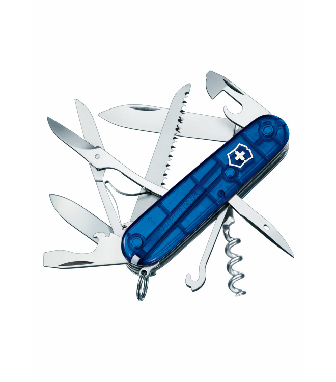 Offiziersmesser Huntsman, blau transparent