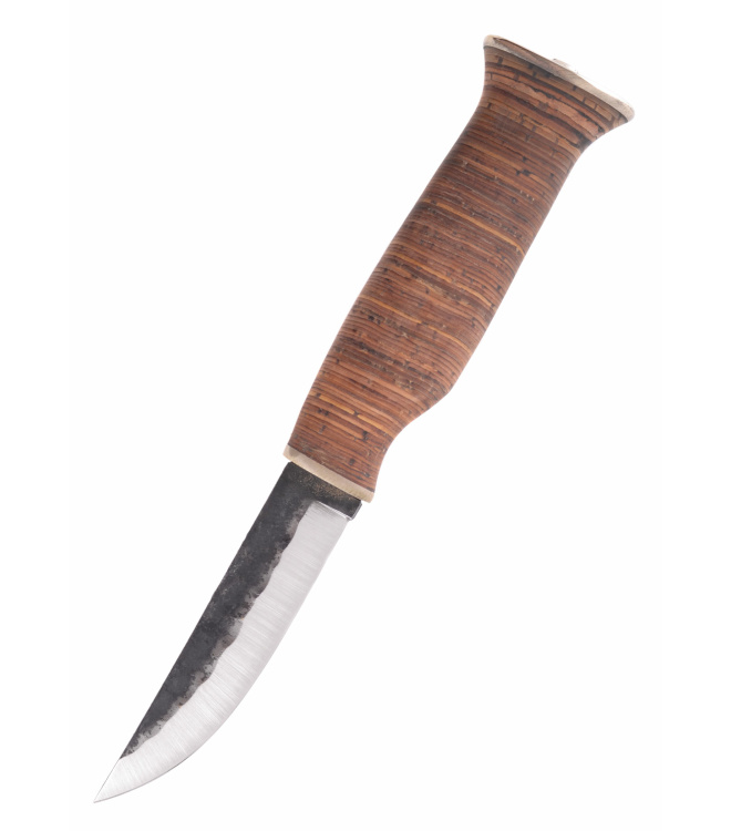 Jagdmesser mit Griff aus Birkenrinde, Wood Jewel