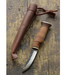 Jagdmesser mit Griff aus Birkenrinde, Wood Jewel