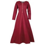 Cotehardie Ava, Mittelalterkleid, weinrot S