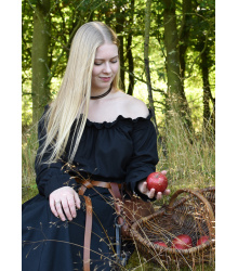 Mittelalter Carmen-Bluse, schwarz M