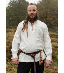 Mittelalter Hemd Corvin mit Schnürung, natur XL
