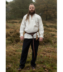 Mittelalter Hemd Corvin mit Schnürung, natur XL