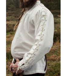 Mittelalter Hemd Corvin mit Schnürung, natur XL