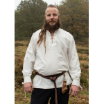 Mittelalter Hemd Corvin mit Schnürung, natur XL
