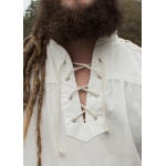 Mittelalter Hemd Corvin mit Schnürung, natur XL