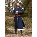 Mittelalter-Ledergürtel mit Messingring, 150 cm, braun