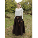 Mittelalterlicher Rock, weit ausgestellt, dunkelbraun L