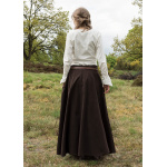 Mittelalterlicher Rock, weit ausgestellt, dunkelbraun L