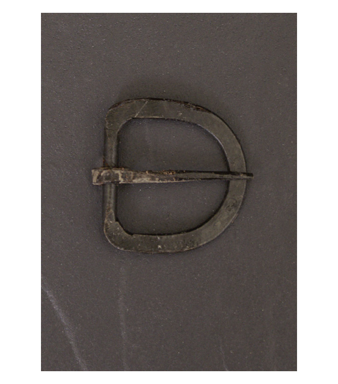 Handgeschmiedete Schnalle aus Stahl, f&uuml;r ca. 29 mm breite G&uuml;rtel