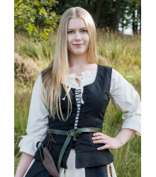 Mittelalter Korsage Tilda, schwarz