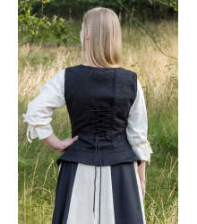 Mittelalter Korsage Tilda, schwarz