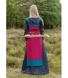 Wikinger Trägerkleid / Schürzenkleid Hilja mit Stickerei, rot