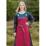 Wikinger Trägerkleid / Schürzenkleid Hilja mit Stickerei, rot