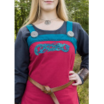 Wikinger Trägerkleid / Schürzenkleid Hilja mit Stickerei, rot