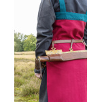 Wikinger Trägerkleid / Schürzenkleid Hilja mit Stickerei, rot