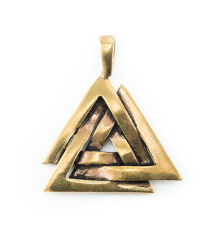 Wikinger Anhänger Valknut aus Bronze