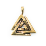 Wikinger Anhänger Valknut aus Bronze