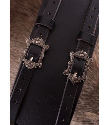 Piratengürtel aus Leder mit zwei Schnallen, versch. Farben