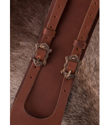 Piratengürtel aus Leder mit zwei Schnallen, versch. Farben