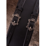 Piratengürtel aus Leder mit zwei Schnallen, versch. Farben