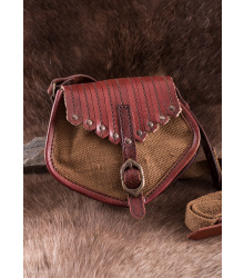 Tasche im Wikinger-Stil, Leder und Segeltuch