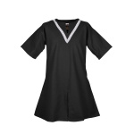 Mittelalter-Tunika Ailrik mit Bordüre, kurzarm, schwarz