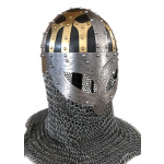 Wikinger Brillenhelm, Spangenhelm mit Brünne