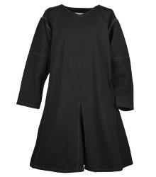 Mittelalter Kragelund Tunika Askur, langarm, schwarz