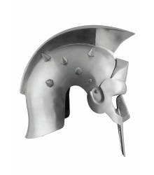 Gladiatorenhelm Maximus mit Lederinlay mit Dornen