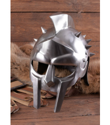 Gladiatorenhelm Maximus mit Lederinlay mit Dornen