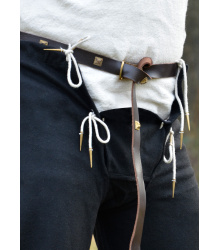 Mittelalterhose aus Wolle mit Nesteln, schwarz