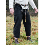 Mittelalterhose aus Wolle mit Nesteln, schwarz