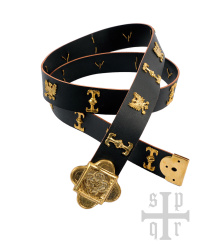 Mittelalter Ledergürtel Sankt Georg, versch. Farben