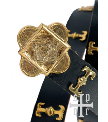 Mittelalter Ledergürtel Sankt Georg, versch. Farben