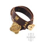 Mittelalter Ledergürtel Sankt Georg, versch. Farben