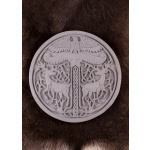 Irminsul, Wandschmuck aus grauem Steinguss