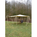 Sonnensegel mit Schlaufen, extra stark, 450 g/m², naturfarben