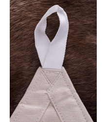 Dreieck-Lagerplane / Sonnensegel mit Schlaufen, 250g/m², naturfarben