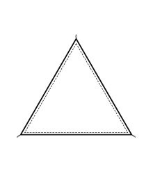 Dreieck-Lagerplane / Sonnensegel mit Schlaufen, 250g/m², naturfarben