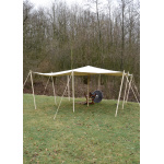 Dreieck-Lagerplane / Sonnensegel mit Schlaufen, 250g/m², naturfarben