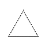 Dreieck-Lagerplane / Sonnensegel mit Schlaufen, 250g/m², naturfarben