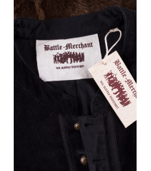 Samt Doublet Victor mit Metallknöpfen, schwarz