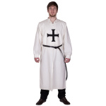 Mittelalter Wappenrock, Deutschordensritter, natur/schwarz