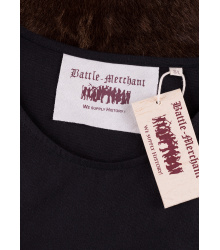 Mittelalter Wappenrock, Johanniter, schwarz/natur