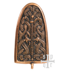 Wikinger Brosche, Zungenfibel aus Birka, Bronze, Paar