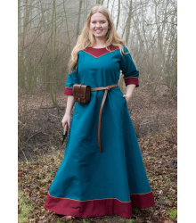 Mittelalterkleid Gesine aus Canvas, petrol